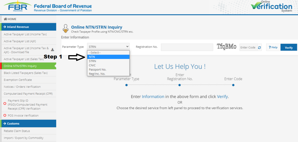 pakistan ntn number check